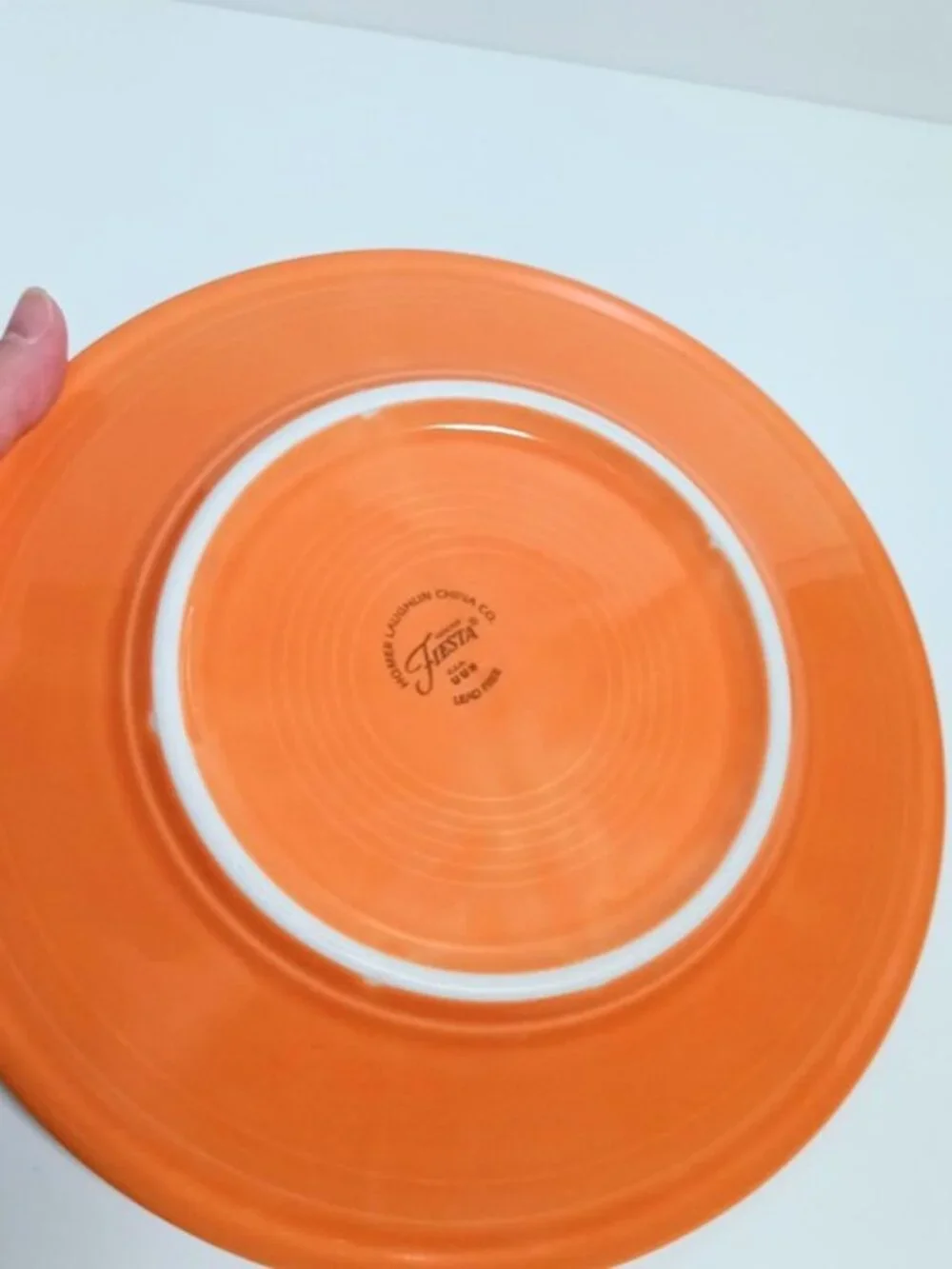 Fiesta Carson's Jack o Lanterns Plate in Tangerine Halloween Pumpkins Set of 4